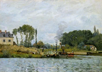 Boote an der Schleuse von Bougival, 1873